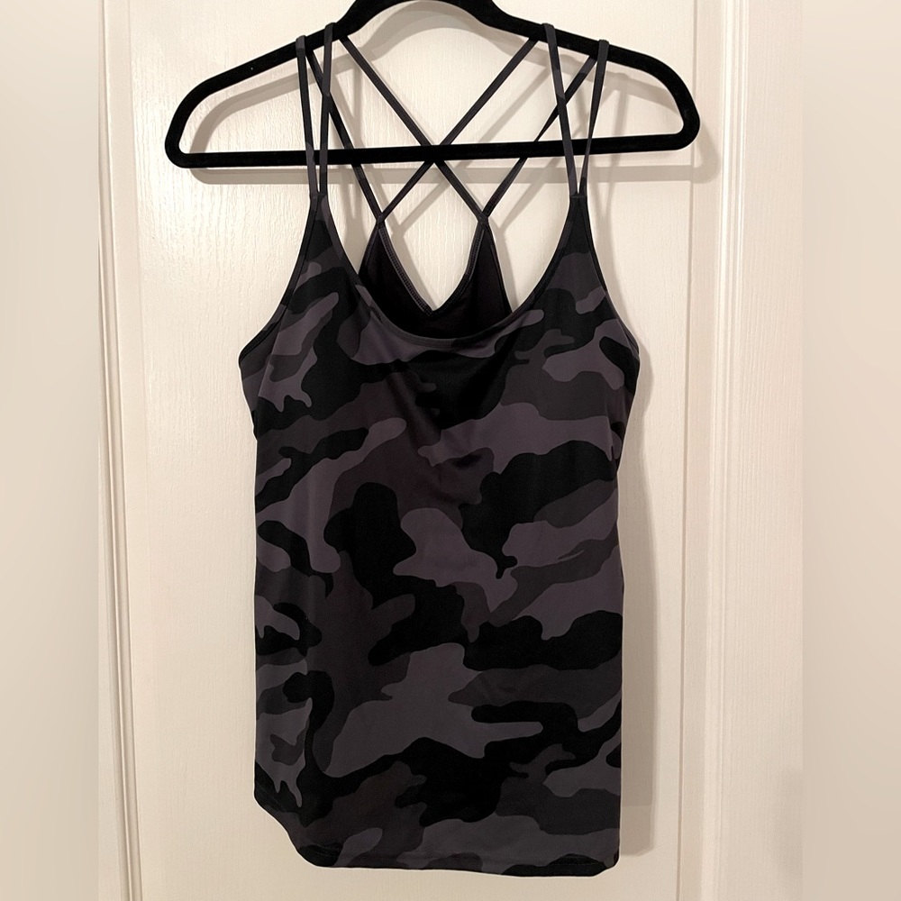 Strappy Go-Dry Shelf-Bra Tank Top